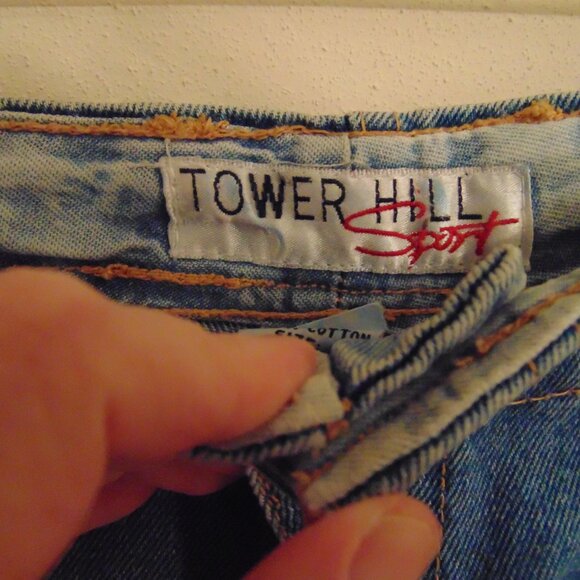Vintage Tower Hill Sport Blue Denim Shorts, Size 8 - Picture 3 of 10